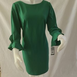 Karl Lagerfeld Women’s Tulip Sleeve Crepe Dress